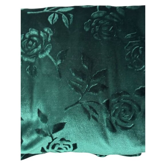 Cinema Etoile Green Floral Velvet Robe Small - Picture 9 of 10